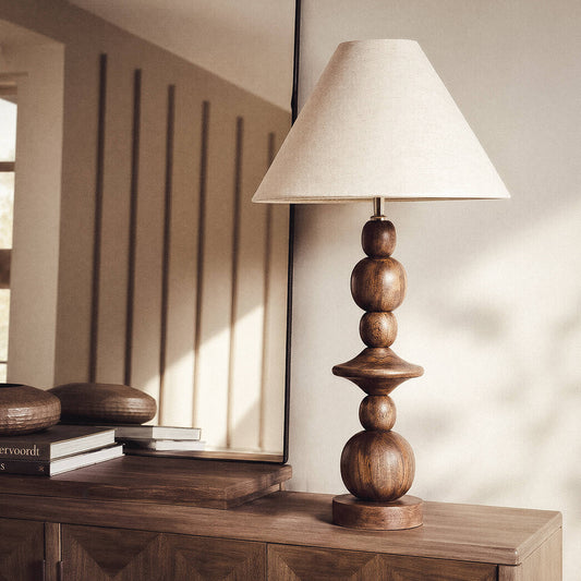 Lámpara de Mesa Madera Tanish ILUZZIA