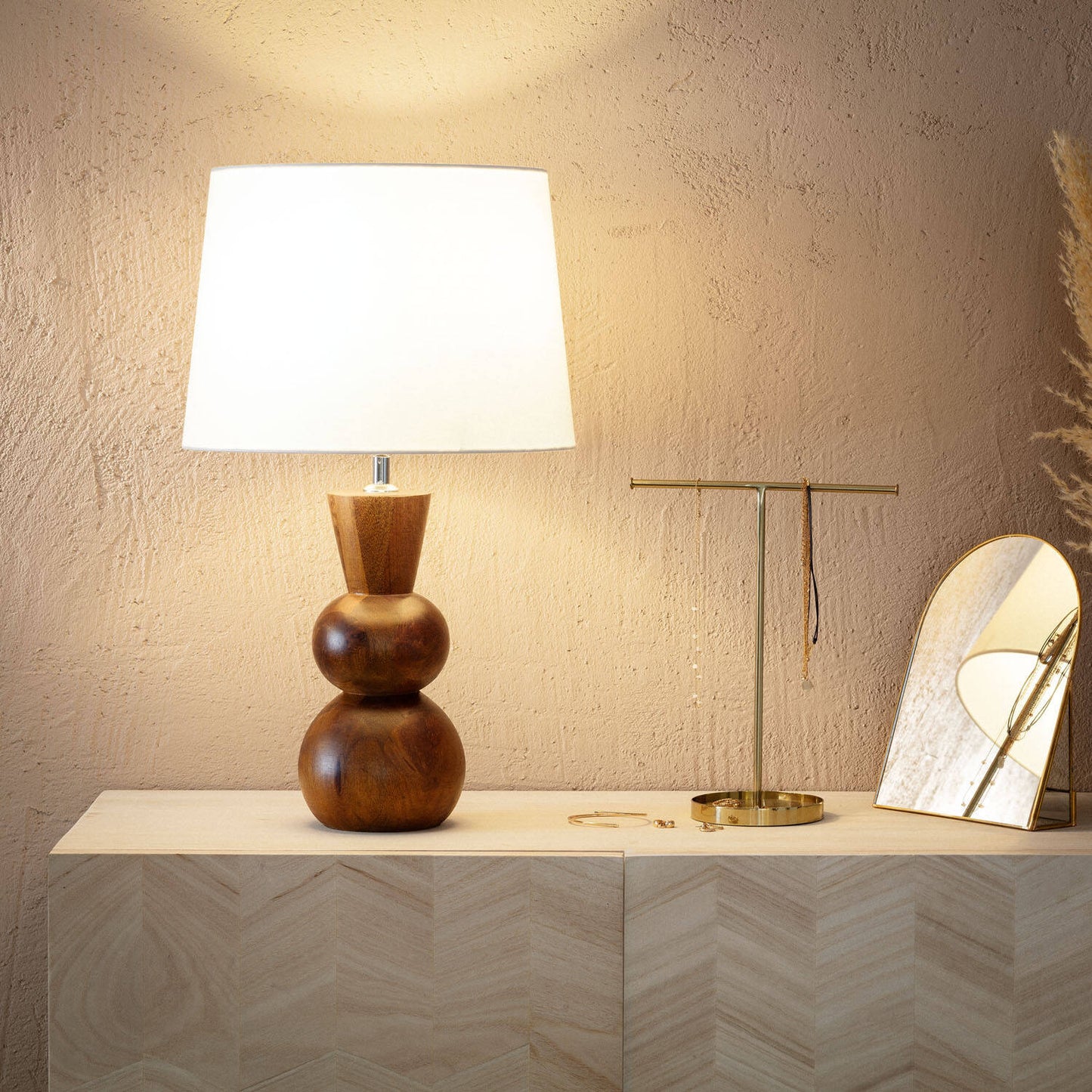 Lámpara de Mesa Madera Vinda ILUZZIA
