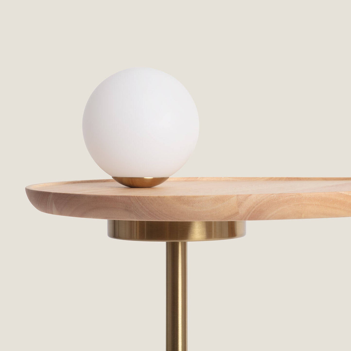 Lámpara de Mesa Madera y Cristal Brandt
