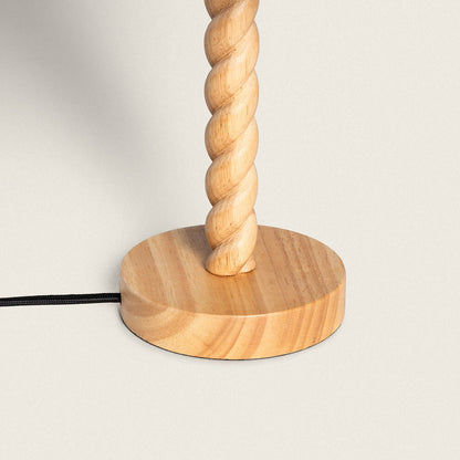 Lámpara de Mesa Madera y Tela Moorea