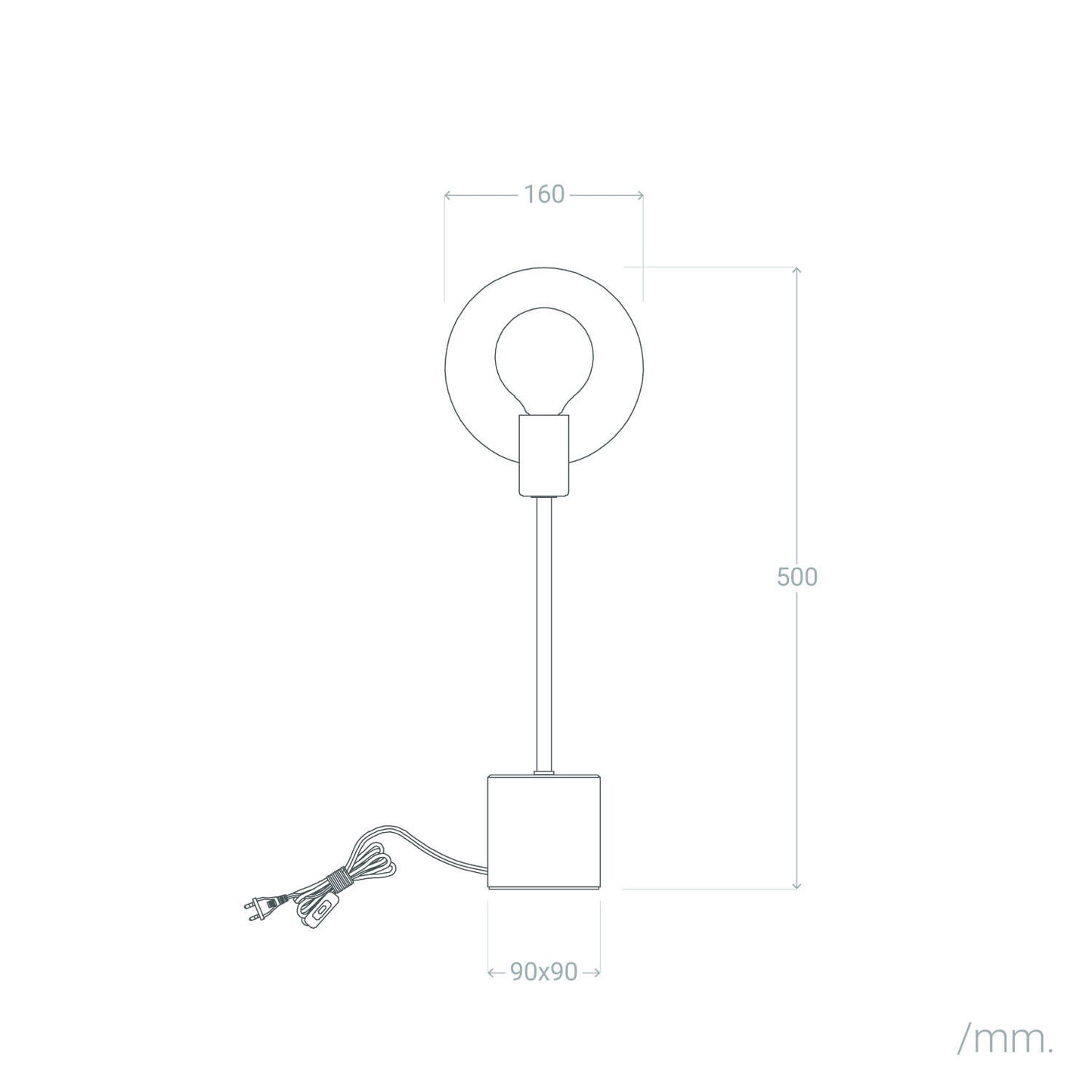 Lámpara de Mesa Mármol y Metal Argos
