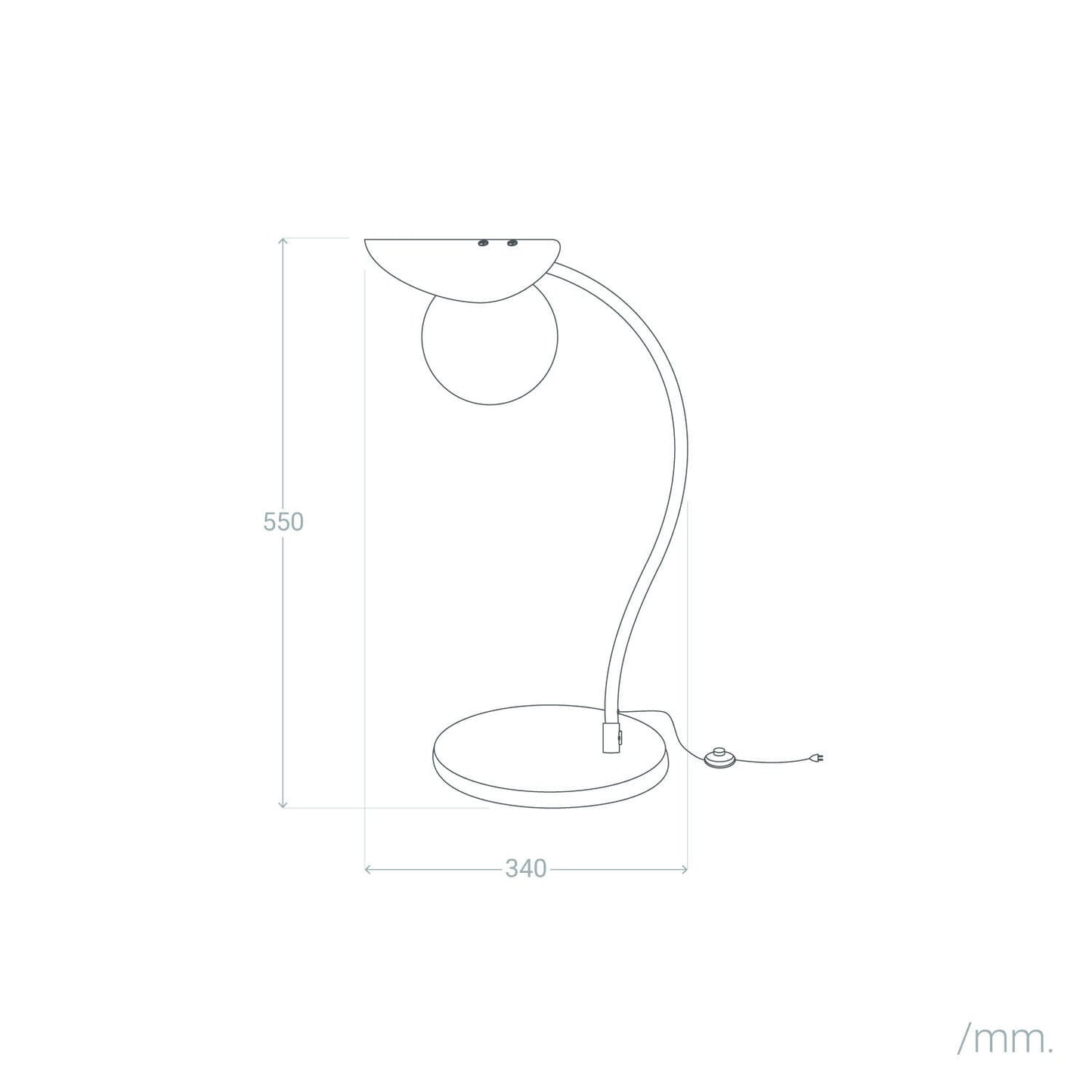 Lámpara de Mesa Metal Bratonci