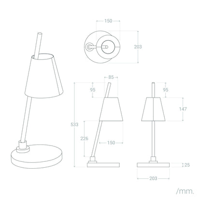 Lámpara de Mesa Metal Bardney