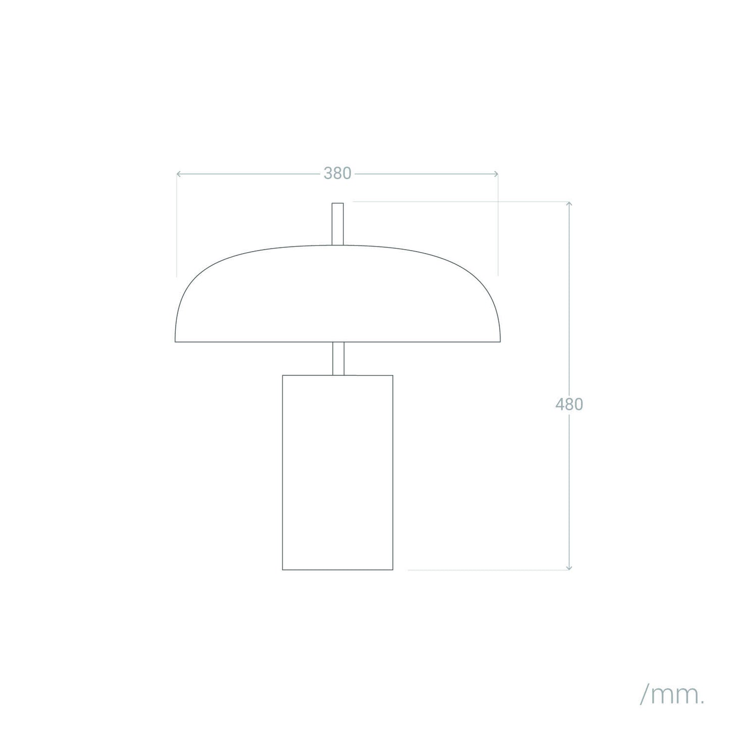 Lámpara de Mesa Metal Dolena