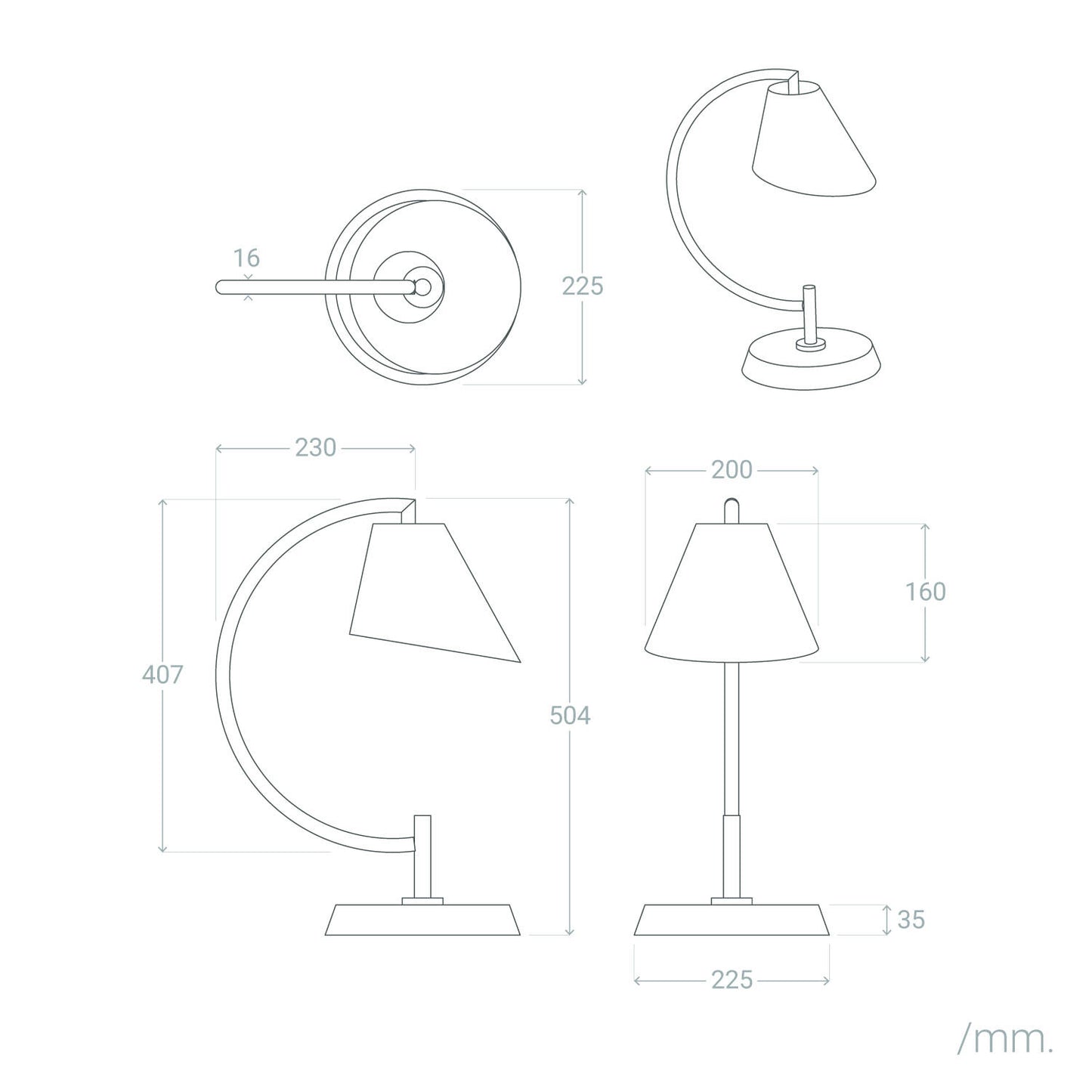 Lámpara de Mesa Metal Edern