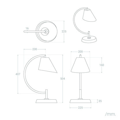 Lámpara de Mesa Metal Edern