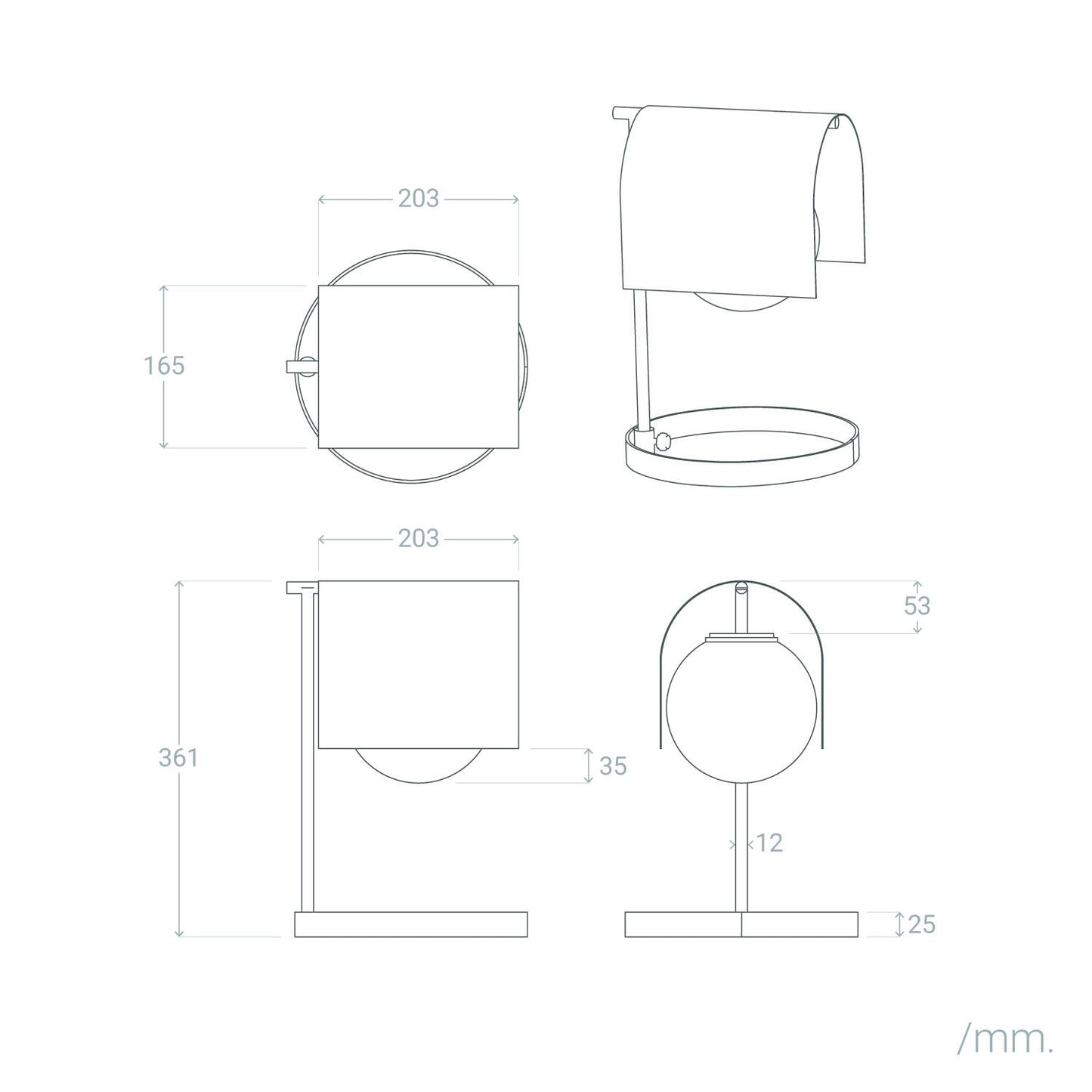 Lámpara de Mesa Metal Heswall