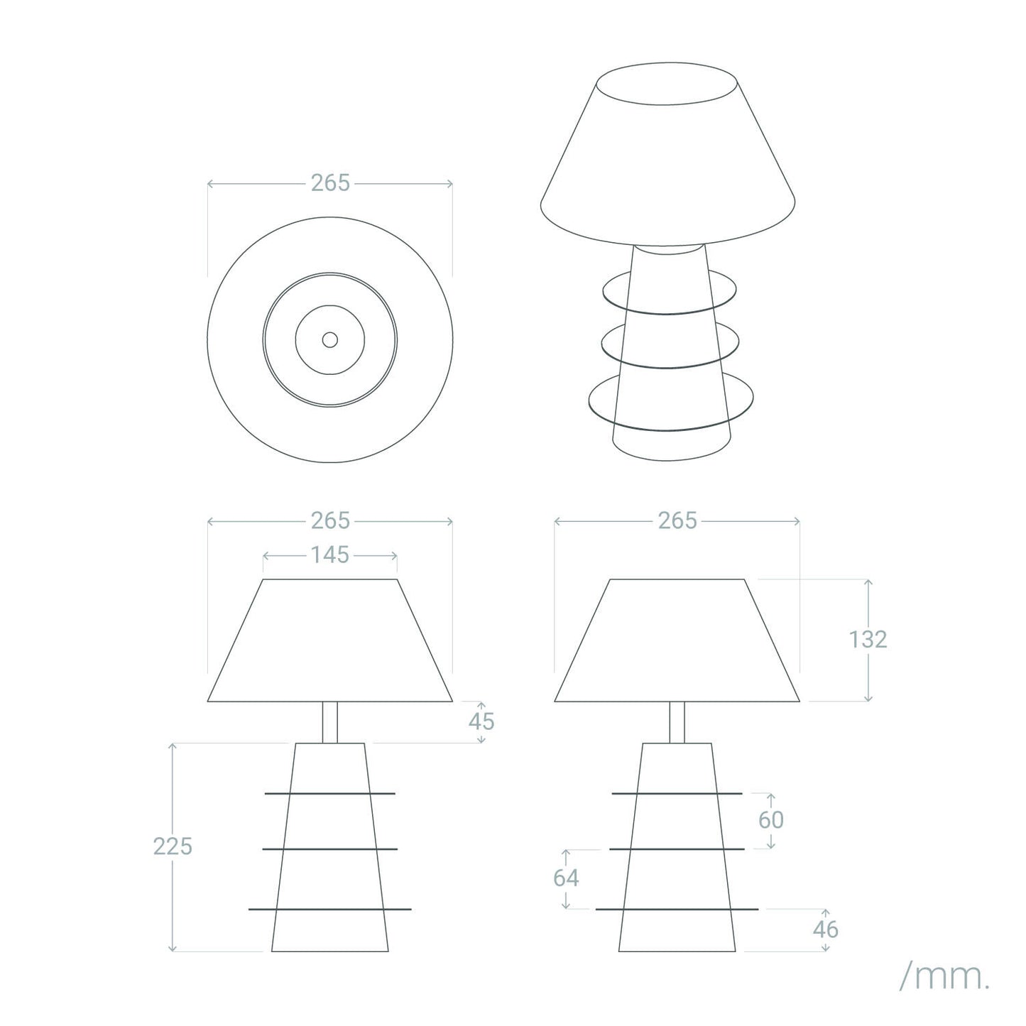 Lámpara de Mesa Metal Kadrina