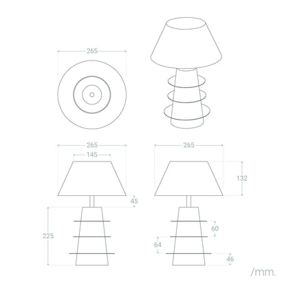 Lámpara de Mesa Metal Kadrina