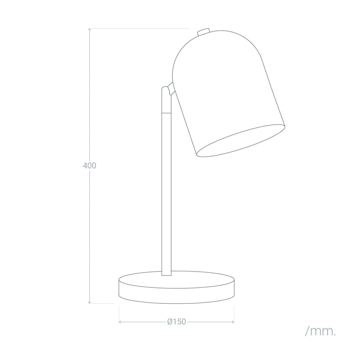 Lámpara de Mesa Metal y Madera Kidonge