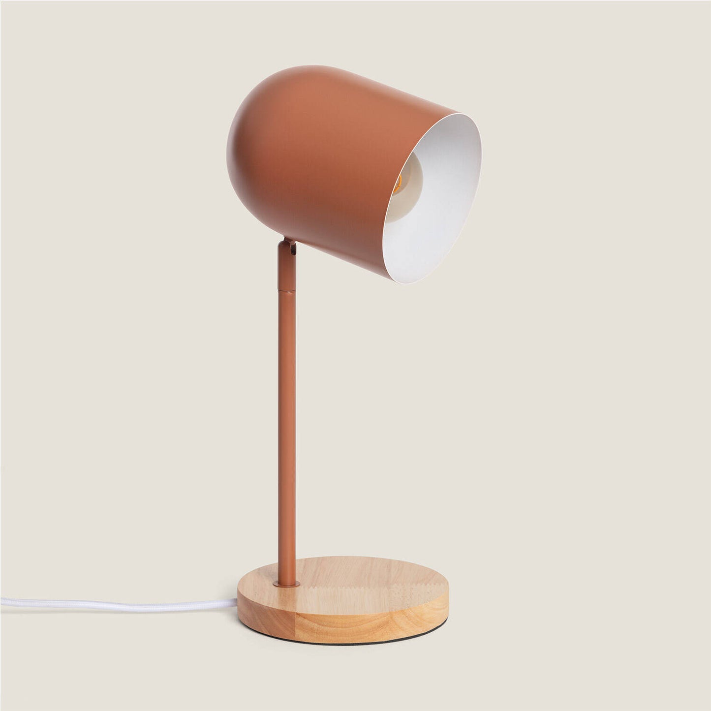 Lámpara de Mesa Metal y Madera Kidonge