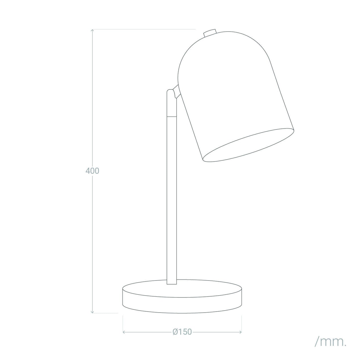 Lámpara de Mesa Metal y Madera Kidonge