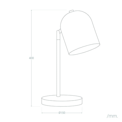 Lámpara de Mesa Metal y Madera Kidonge