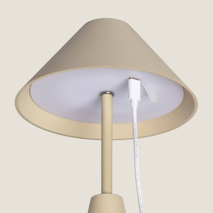 Lámpara de Mesa LED Portátil para Exterior Metal con Batería Recargable Chamle