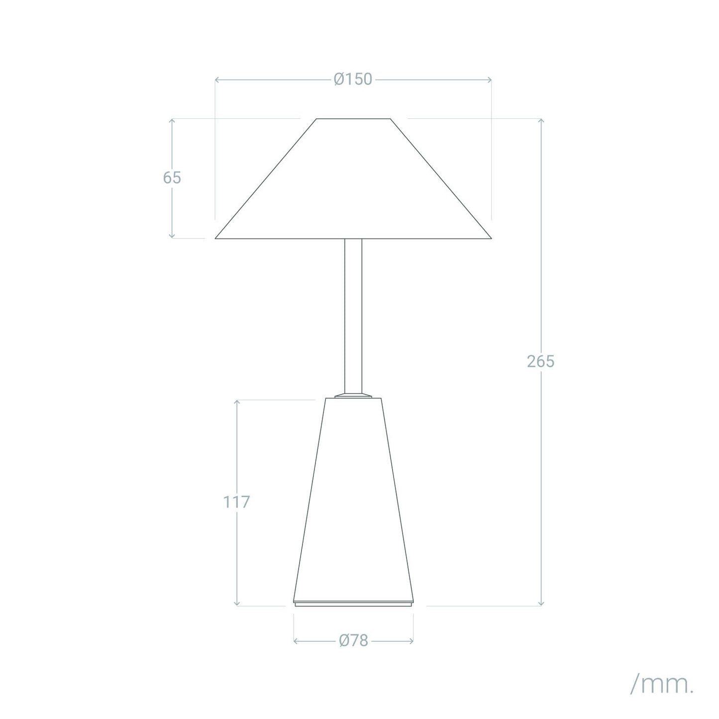 Lámpara de Mesa LED Portátil para Exterior Metal con Batería Recargable Chamle
