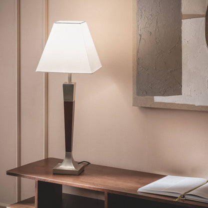 Lámpara de Mesa Madera y Metal Lizza Piramis