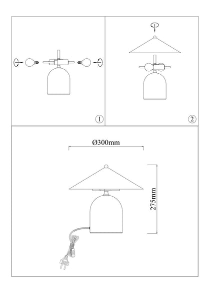 Lámpara de Mesa Metal Noa