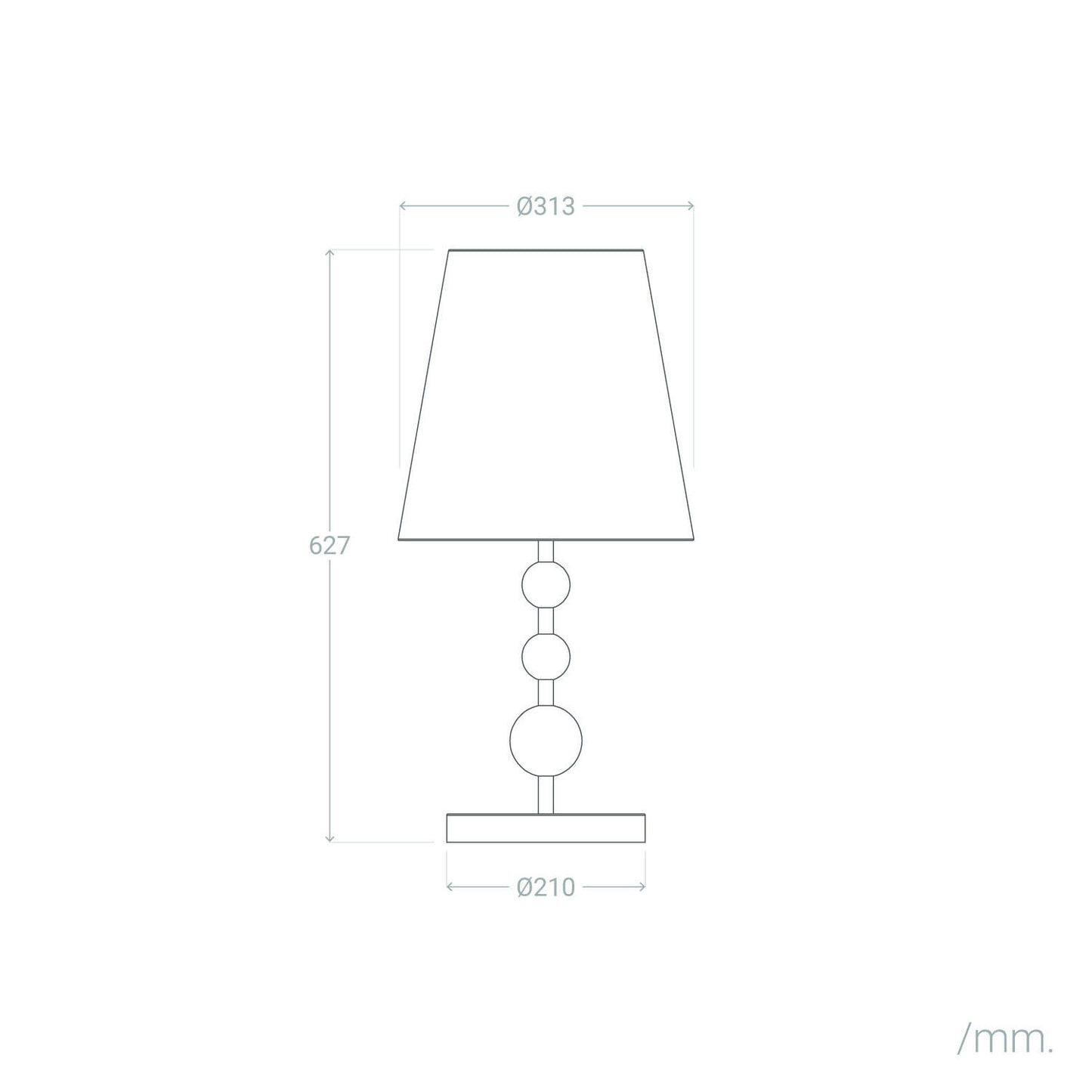 Lámpara de Mesa Metal Nunda