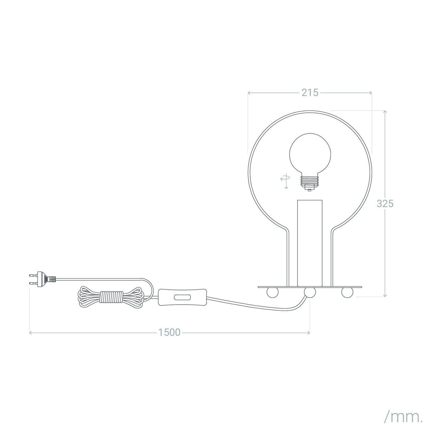 Lámpara de Mesa Metal Otos