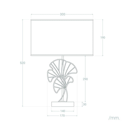 Lámpara de Mesa Metal Palm