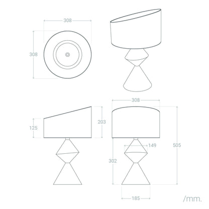 Lámpara de Mesa Metal Ryhall