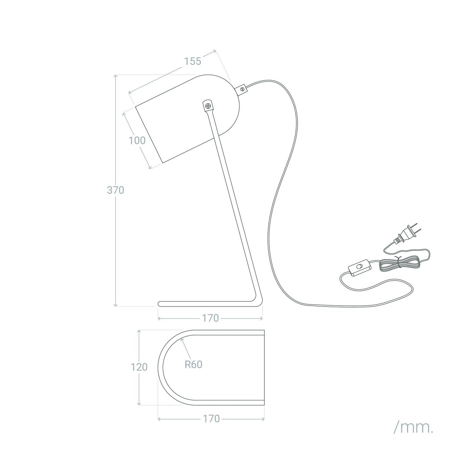 Lámpara de Mesa Metal Shelley