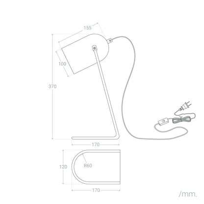 Lámpara de Mesa Metal Shelley