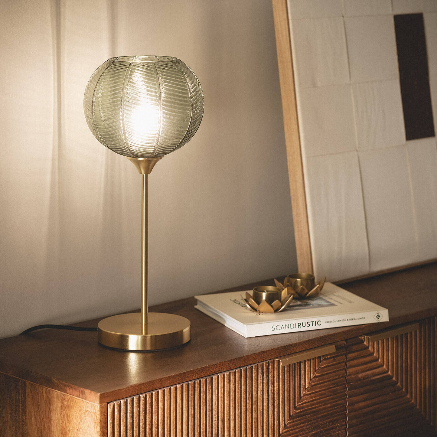 Lámpara de Mesa Metal y Cristal Klimt