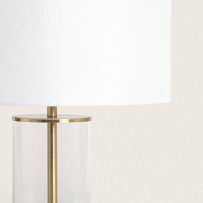 Lámpara de Mesa Metal y Cristal Malta con Interruptor táctil