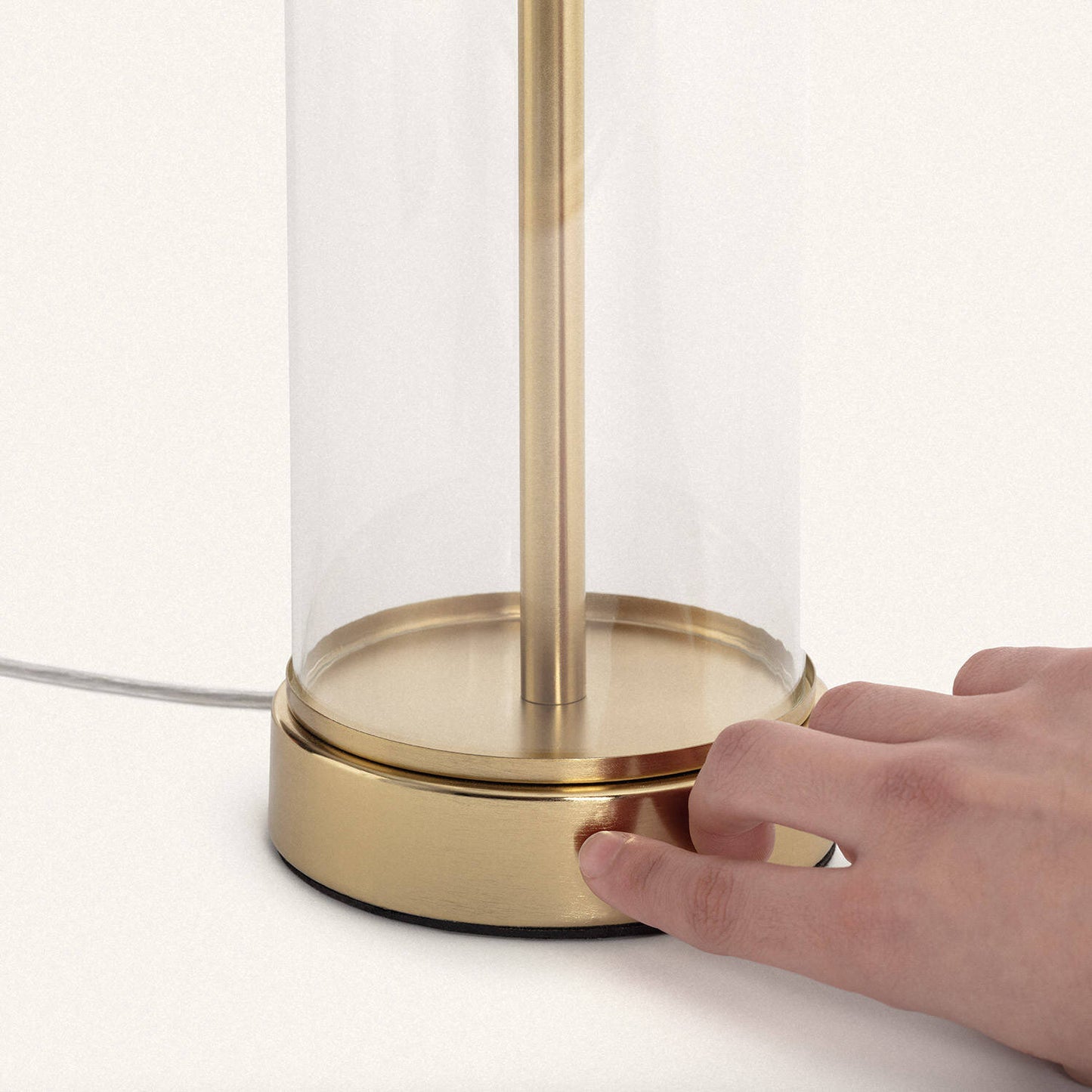 Lámpara de Mesa Metal y Cristal Malta con Interruptor táctil