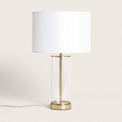 Lámpara de Mesa Metal y Cristal Malta con Interruptor táctil