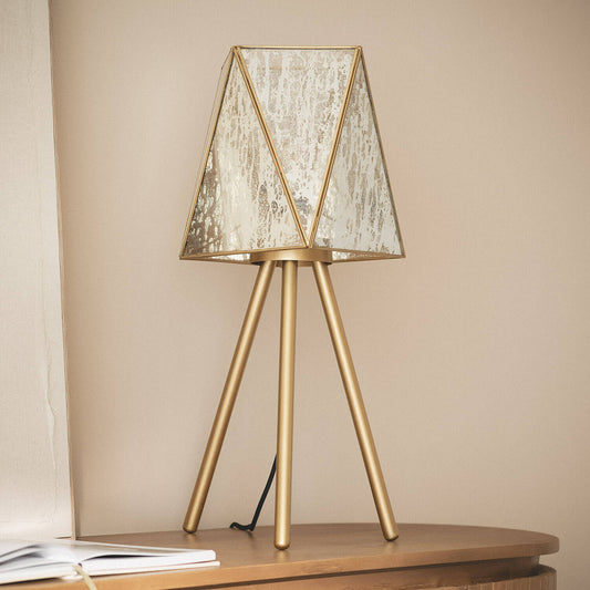 Lámpara de Mesa Metal y Cristal Mattina ILUZZIA