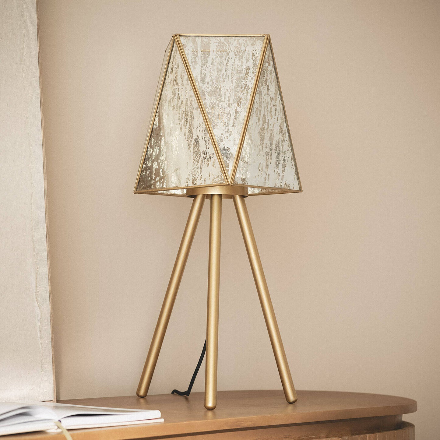 Lámpara de Mesa Metal y Cristal Mattina ILUZZIA