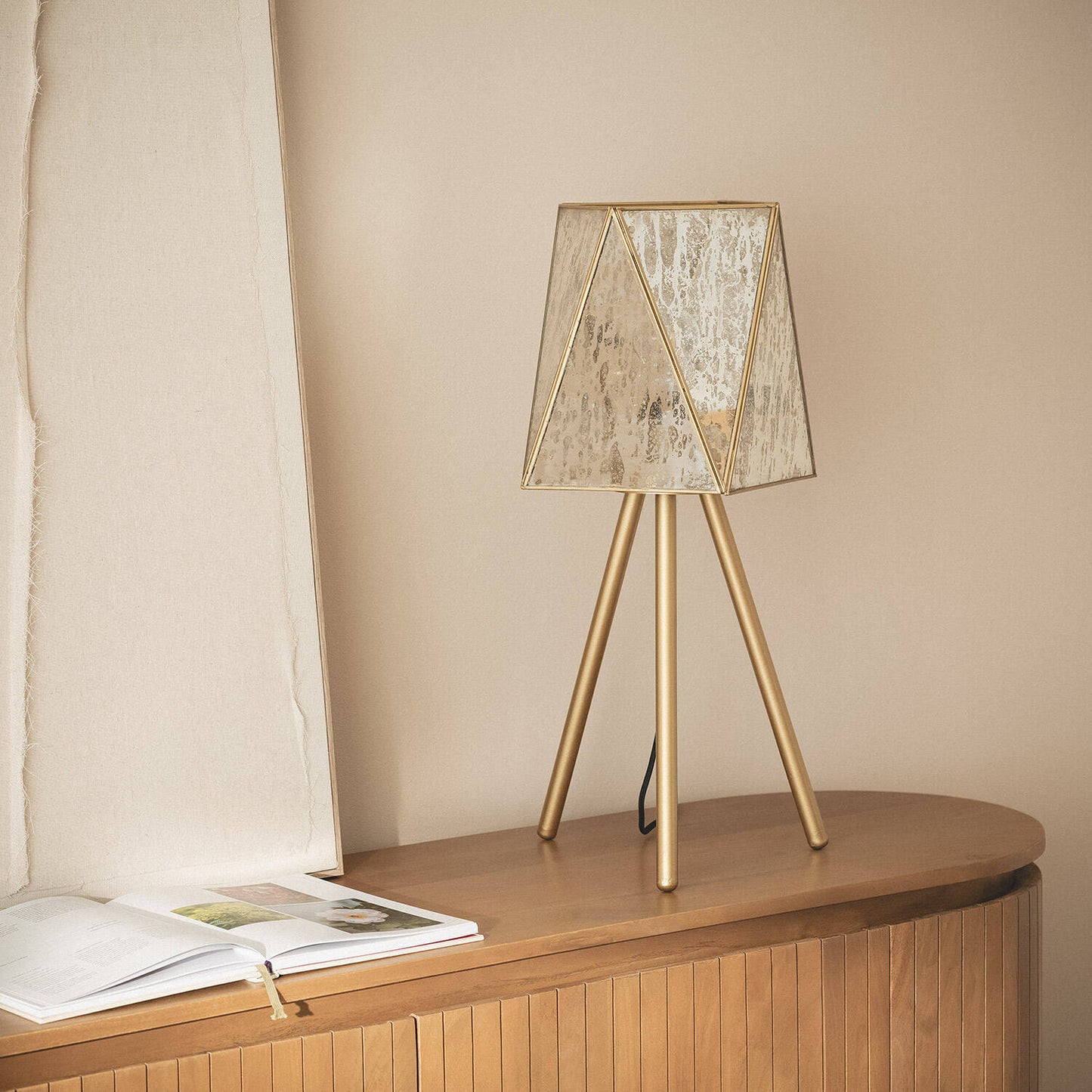 Lámpara de Mesa Metal y Cristal Mattina ILUZZIA