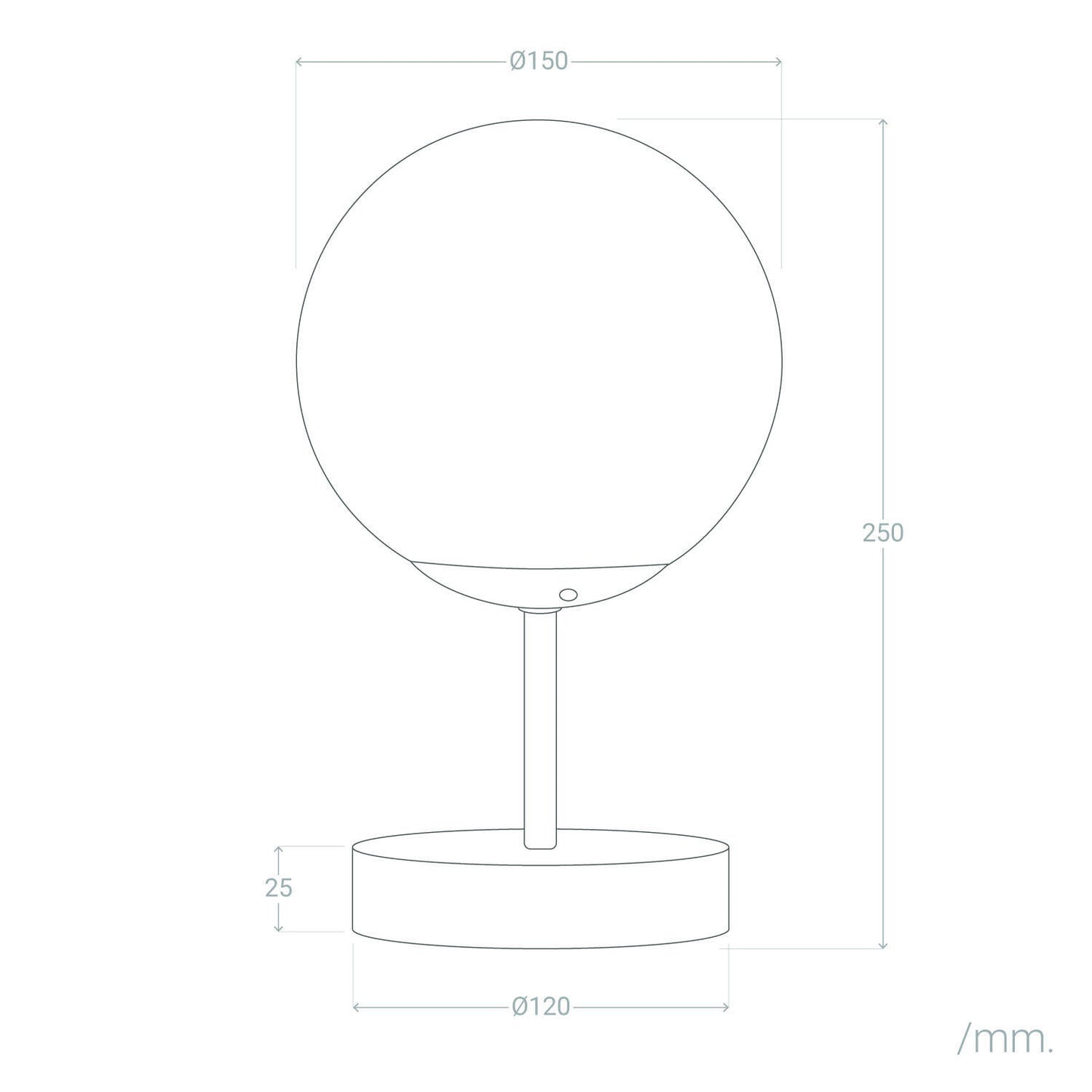 Lámpara de Mesa Metal y Cristal Moonlight