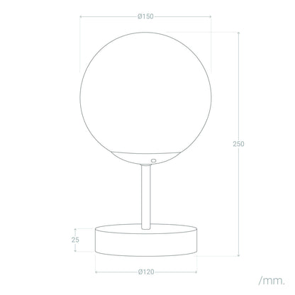 Lámpara de Mesa Metal y Cristal Moonlight