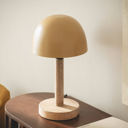 Lámpara de Mesa Metal y Madera Mallavi