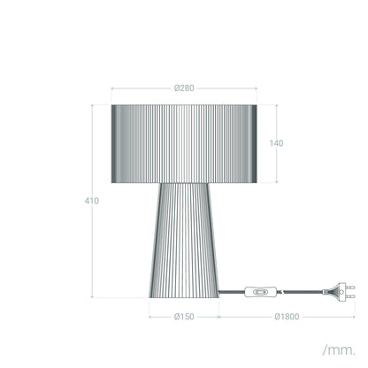 Lámpara de Mesa Papel Trenzado Kala Lilium
