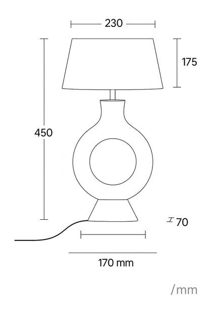 Lámpara de Mesa Resina Tinola Dimahis