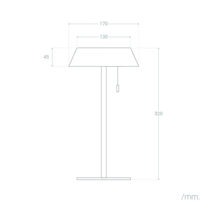 Lámpara de Mesa Solar Exterior LED 1.2W Metal Aldana