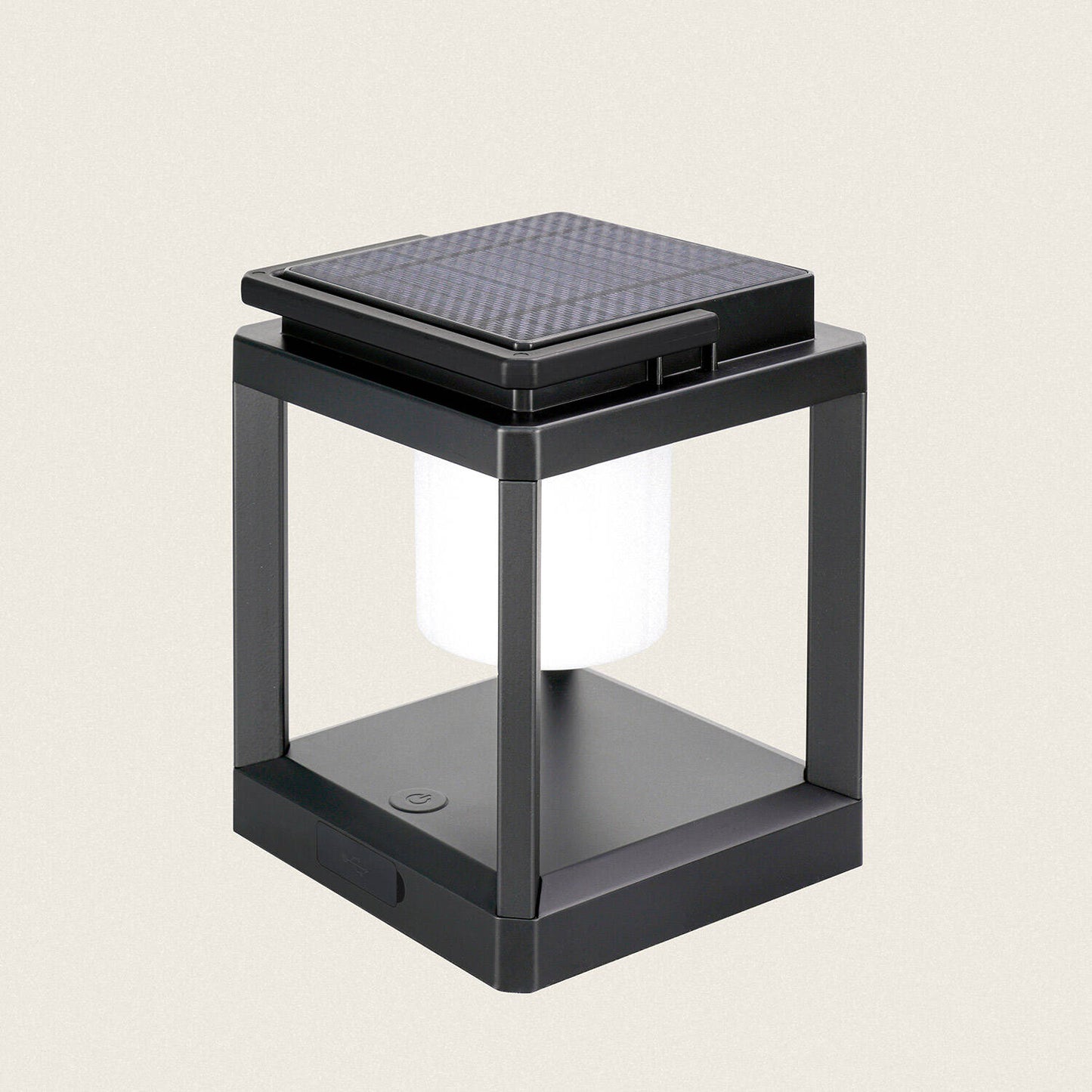Lámpara de Mesa Solar LED Portátil Aluminio Perlico