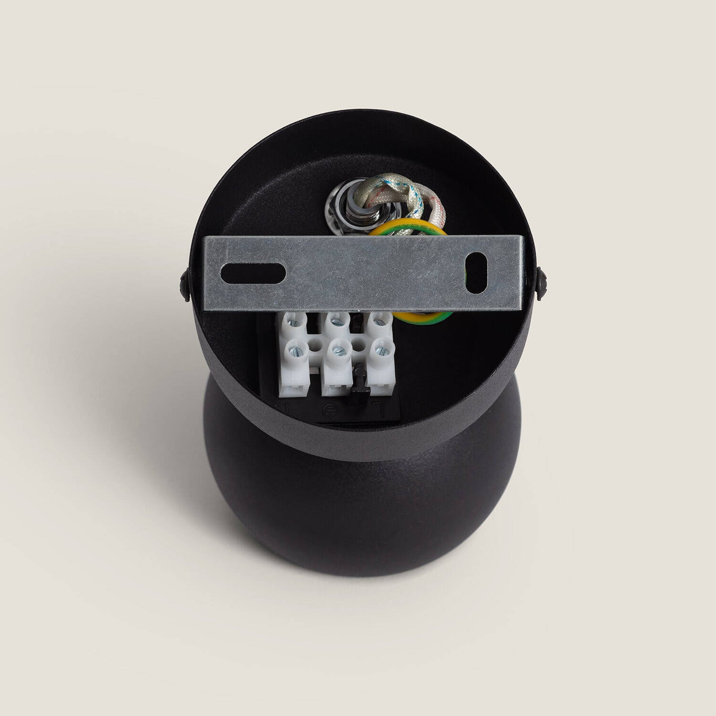 Lámpara de Pared Aluminio Orientable 1 Foco Negro Ates