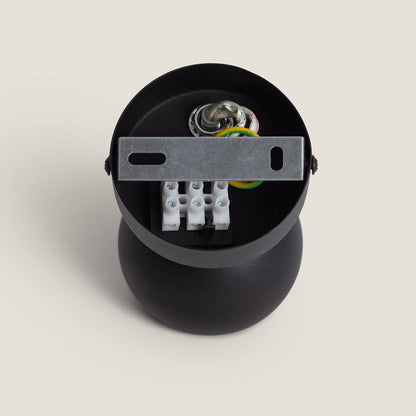 Lámpara de Pared Aluminio Orientable 1 Foco Negro Ates