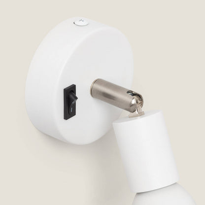 Lámpara de Pared Aluminio Orientable con Interruptor 1 Foco Oasis Blanco