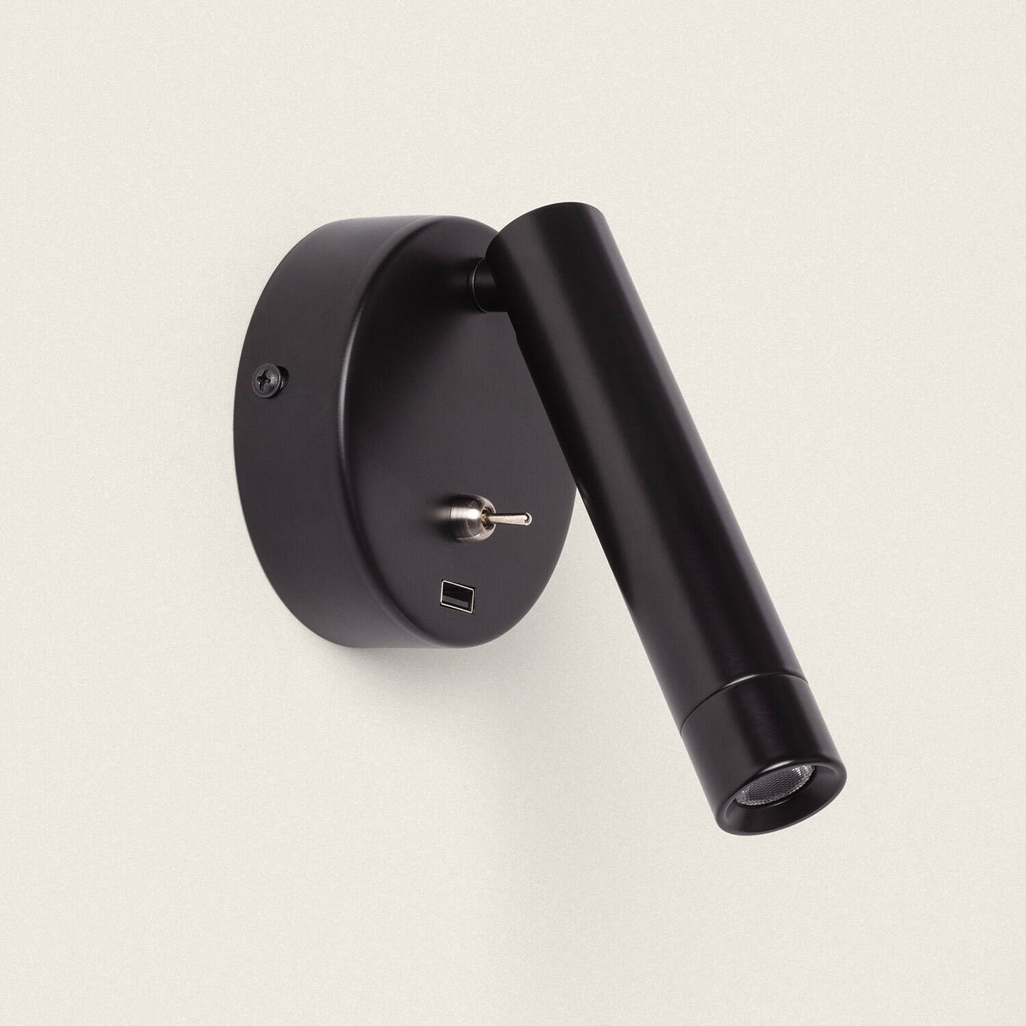Lámpara de Pared con Luz de Lectura LED 2.5W Metal y Puerto USB Gazny
