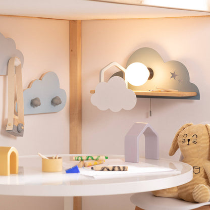 Lámpara de Pared de Madera y Metal Infantil Mahina
