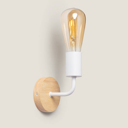 Lámpara de Pared de Madera y Metal Jedali
