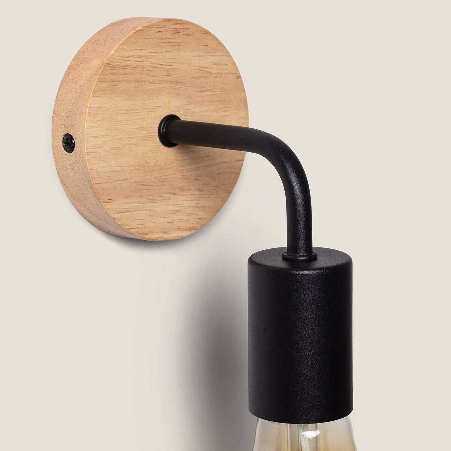 Lámpara de Pared de Madera y Metal Jedali