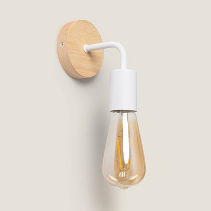 Lámpara de Pared de Madera y Metal Jedali