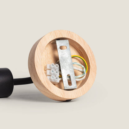 Lámpara de Pared de Madera y Metal Jedali